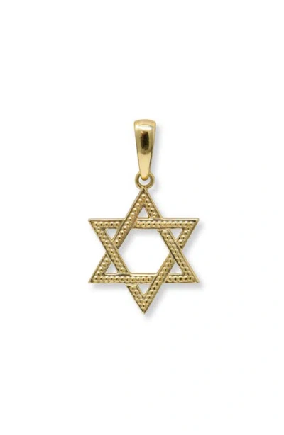 Anzie Dew Drop Star Of David Pendant Necklace In Gold