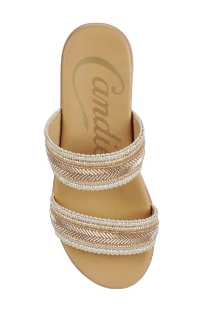 Candies Candie's Two Strap Sandal In Neutral
