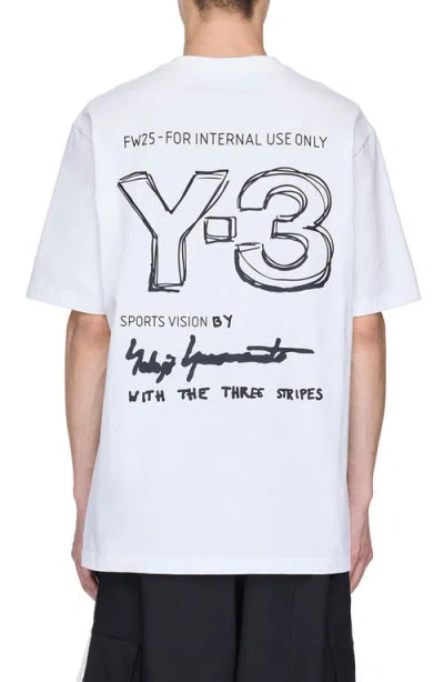 Y-3 Classic Chest Logo Cotton T-shirt In White