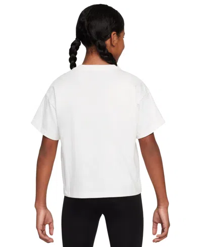 Nike Big Kid Girls Crew Neck Short Sleeve Regular Fit Graphic T-shirt In White