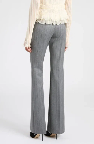 Alexander Mcqueen Women's Wool/synthetic Narrow Bootcut Trousers In Gray