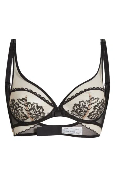 Simone Perele Intrigue Sheer Full Coverage Underwire Plunge Bra In Black