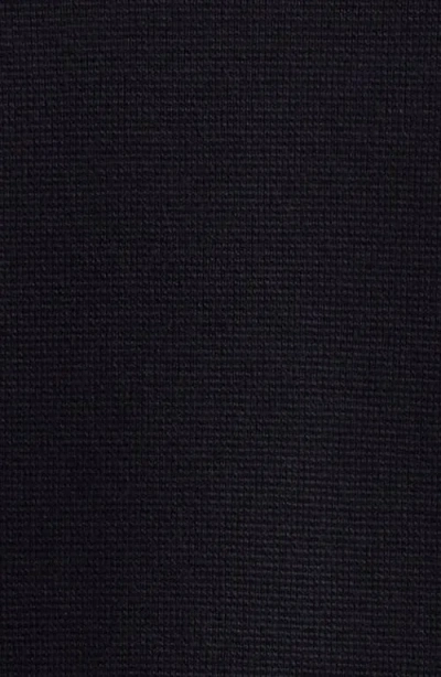 Moncler Wool Blend Tricot Down Jacket In Navy