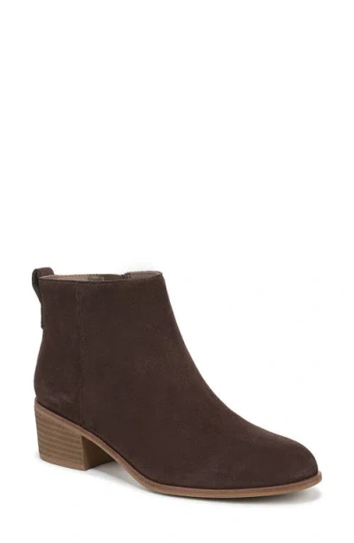 Dr. Scholl's Women's Anya Stacked Block Heel Zip Short Boots In Brown