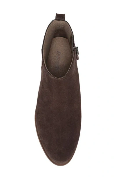 Dr. Scholl's Women's Anya Stacked Block Heel Zip Short Boots In Brown