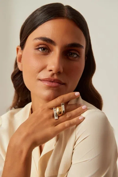 Cxc Stony Ring In Metallic