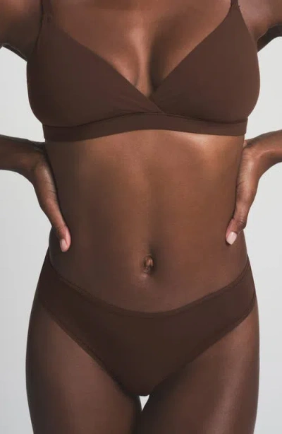 Skims Fits Everybody Cheeky Briefs In Brown