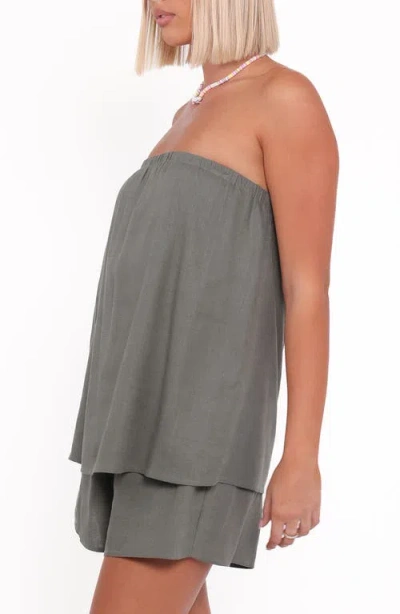 Petal And Pup Petal & Pup Karlen Strapless Romper In Green