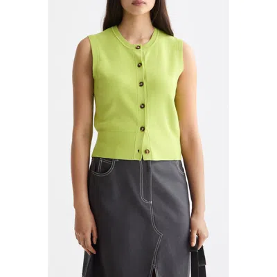 Scotch & Soda Spencer Sleeveless Sweater In Green