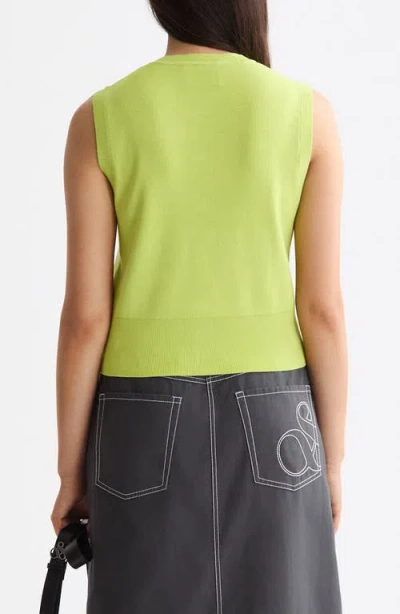 Scotch & Soda Spencer Sleeveless Sweater In Green