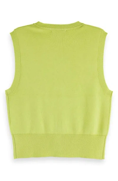 Scotch & Soda Spencer Sleeveless Sweater In Green