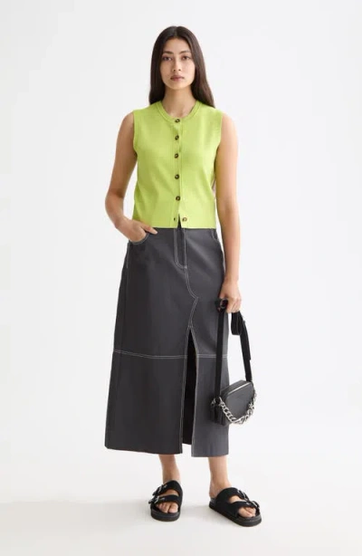 Scotch & Soda Spencer Sleeveless Sweater In Green