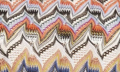 Missoni Short Dress With Half Sleeves In Embroidered Lace In Multi