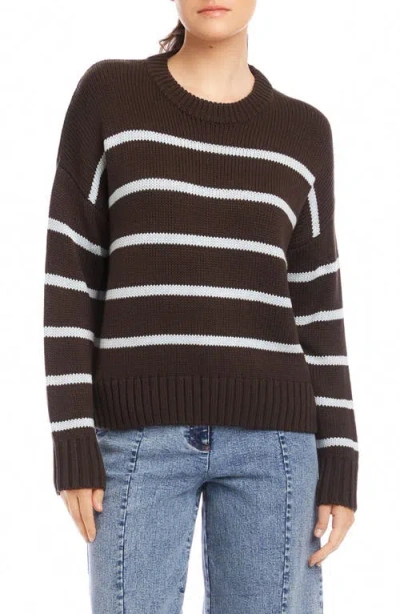 Fifteen Twenty Luca Crewneck Sweater In Stripe In Multi