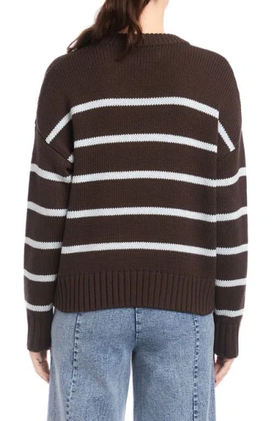 Fifteen Twenty Luca Crewneck Sweater In Stripe In Multi