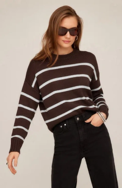 Fifteen Twenty Luca Crewneck Sweater In Stripe In Multi
