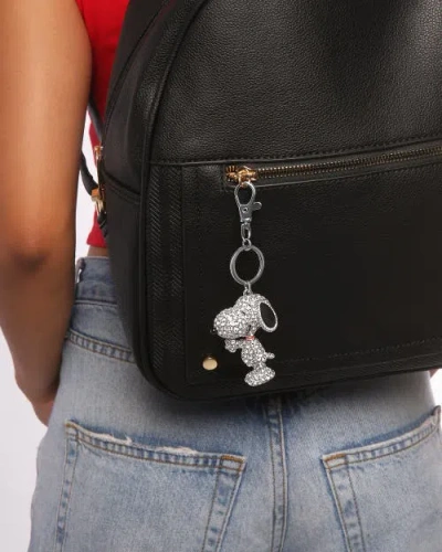 Peanuts Snoopy  Pave 3d Bling Keychain In White