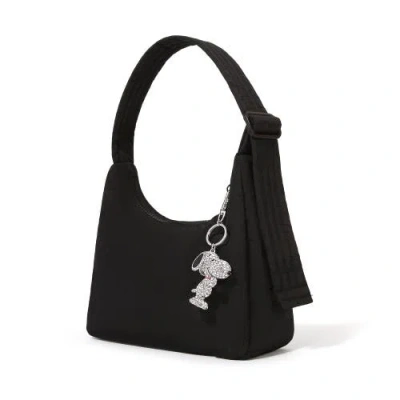 Peanuts Snoopy  Pave 3d Bling Keychain In White