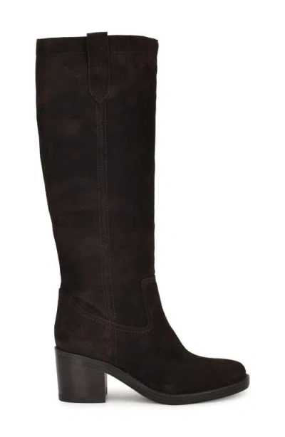 Nine West Women's Hecee Tall Block Heel Boots In Brown