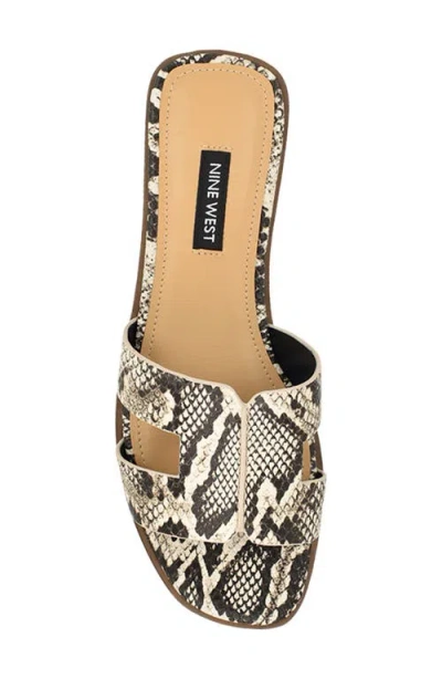 Nine West Women's Giny Cutout Flat Slide Sandals In Multi