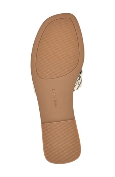 Nine West Women's Giny Cutout Flat Slide Sandals In Multi