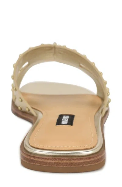Nine West Women's Giny Cutout Flat Slide Sandals In Gold