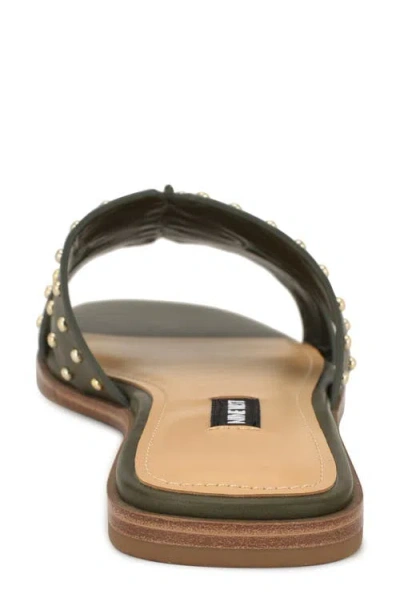 Nine West Women's Giny Cutout Flat Slide Sandals In Green