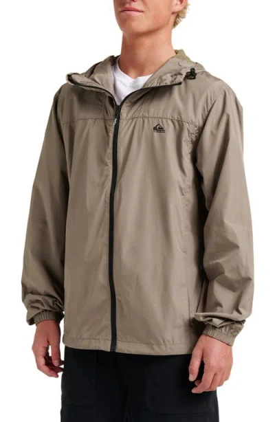 Quiksilver Men's Overcast Windbreaker Jacket In Brown