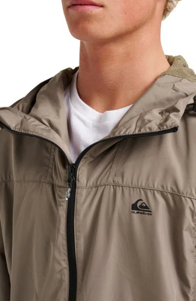 Quiksilver Men's Overcast Windbreaker Jacket In Brown