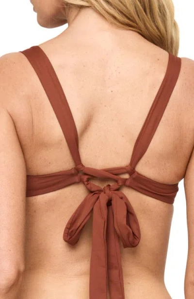 L*space Lspace Mako Underwire Bikini Top In Brown