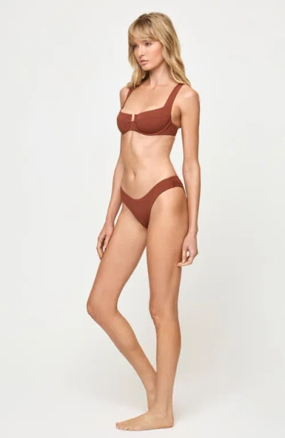 L*space Lspace Mako Underwire Bikini Top In Brown