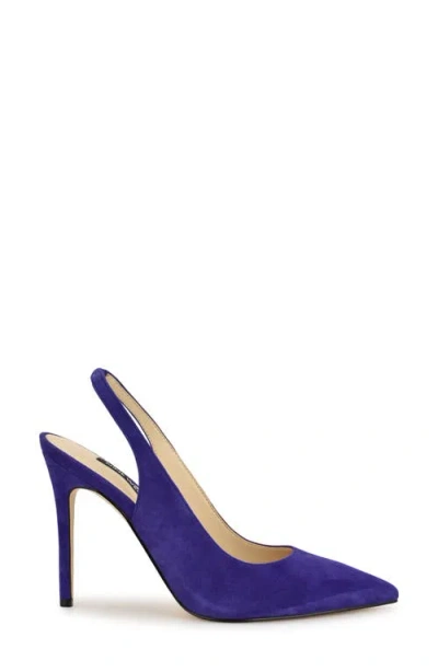 Nine West Women's Feather Slingback Stiletto Pumps In Purple