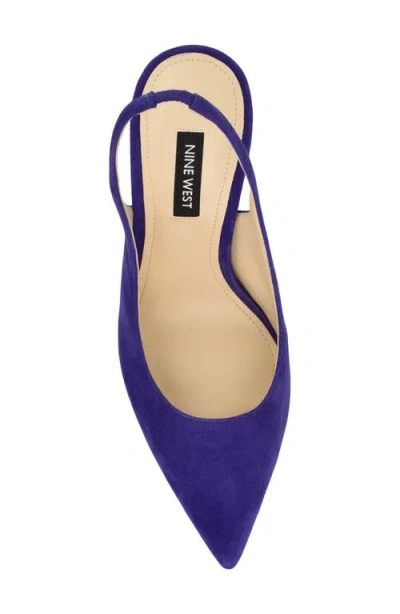 Nine West Women's Feather Slingback Stiletto Pumps In Purple