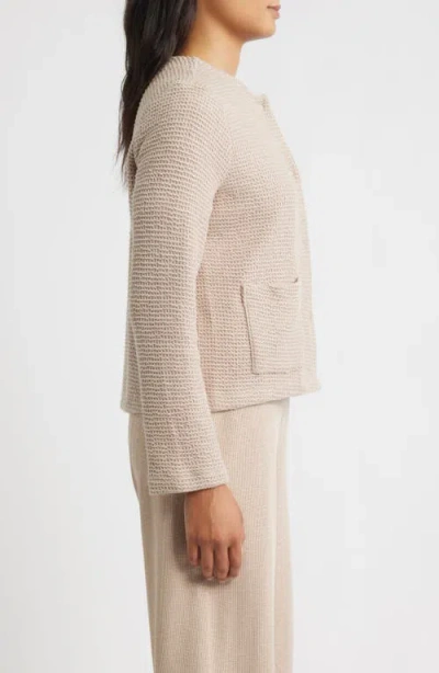 Eileen Fisher Women's Round Neck Cotton Jacket In Neutral