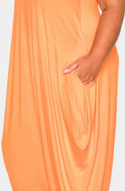 L I V D Quinn Pocket Balloon Leg Jumpsuit In Orange