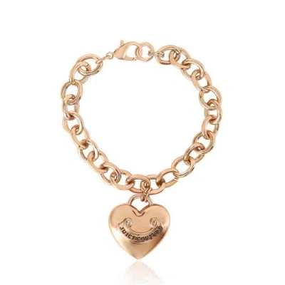 Juicy Couture Gold-tone Chain Bracelet With Heart Charm