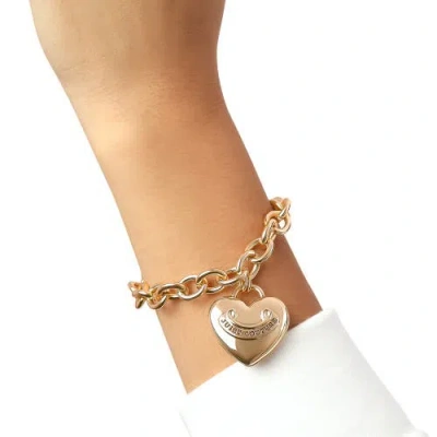 Juicy Couture Gold-tone Chain Bracelet With Heart Charm