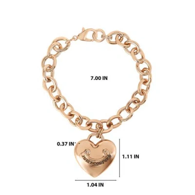 Juicy Couture Gold-tone Chain Bracelet With Heart Charm