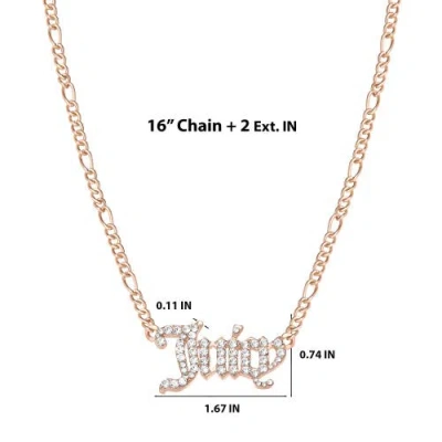 Juicy Couture Juicy Script Crystal Chain Necklace In Gold