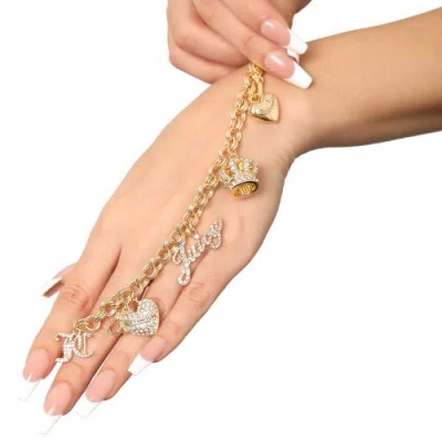 Juicy Couture Charm Bracelet With Pave Accents In Gold