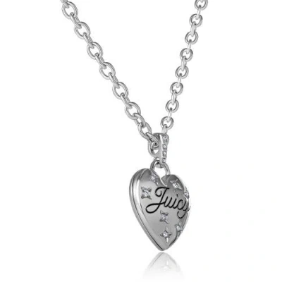 Juicy Couture Silver-tone Heart Pendant Necklace