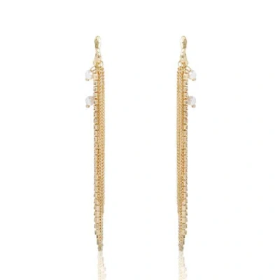 Bcbg Layered Tassel Statement Earrings In Gold