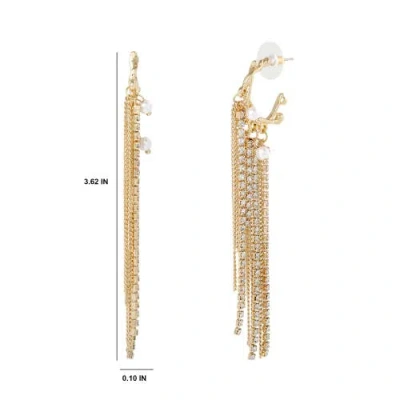Bcbg Layered Tassel Statement Earrings In Gold