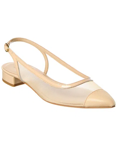 M By Bruno Magli Polina Mesh & Leather Slingback Pump In Brown