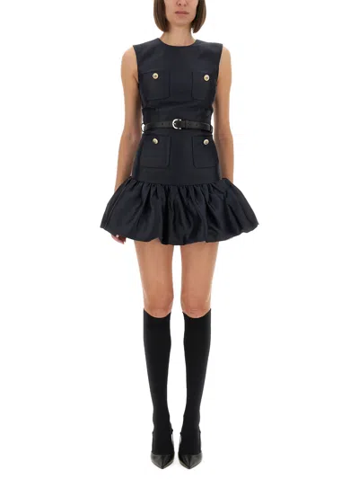 Self-portrait Sleeveless Dress With Pockets Self Portrait In Blue