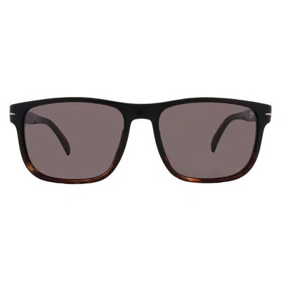 David Beckham Grey Square Men's Sunglasses Db 1060/s 037n/ir 57 In Brown