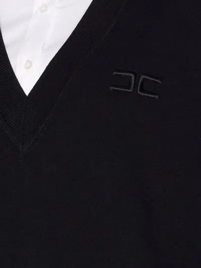 Elisabetta Franchi Dress With Contrast Collar And V-neckline In Black