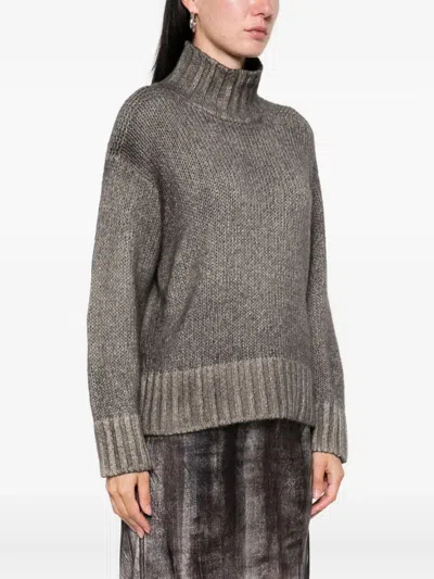 Avant Toi Cashmere Blend Sweater In Gray