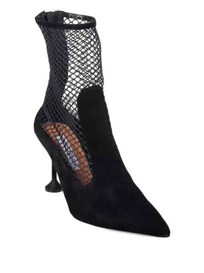 Aquazzura Mesh Ankle Bootie 85 In Black