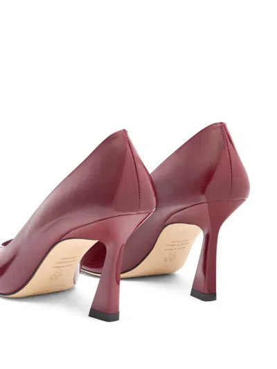 Stuart Weitzman 85mm Vinnie Pointed-toe Patent-leather Pumps In Red